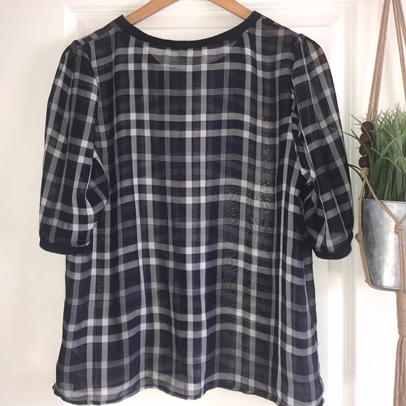 A New Day Sheer shortsleeved Blouse - Picture 1 of 7